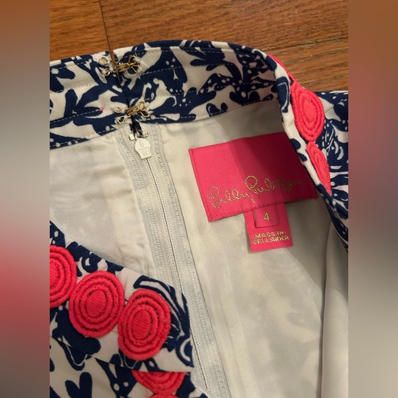Lilly Pultizer Jonna Shift Romper Krillin It Oyster Bay Lobster Size 4 - Picture 5 of 5